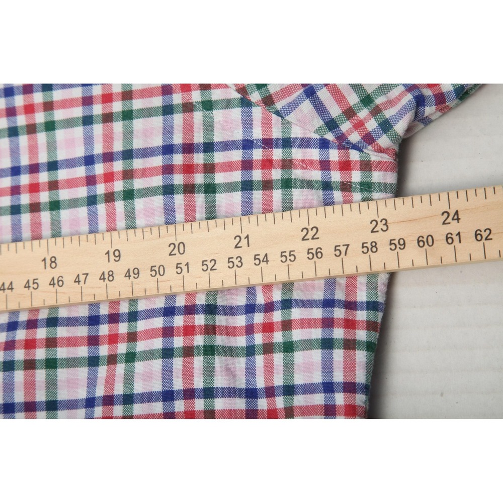 Ralph Lauren Shirt Mens Large Multicolor Plaid Cotton Button Down Flesh Pony - Picture 8 of 11